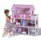 Gymax 28 Pink Dollhouse w/ Furniture Gliding Elevator Rooms 3 Levels Young Girls Toy